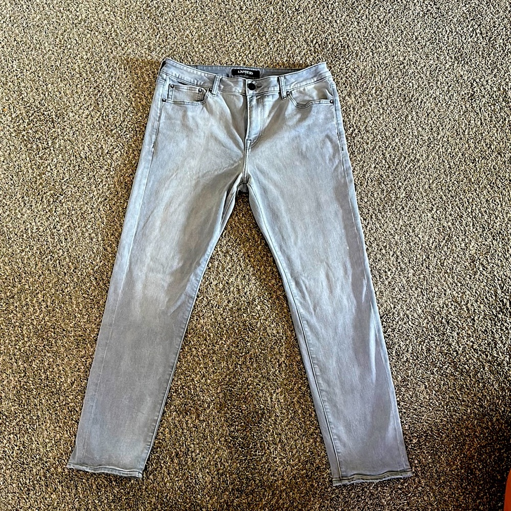 Express Athletic Slim - Hyper Stretch Grey/Silver… - image 1